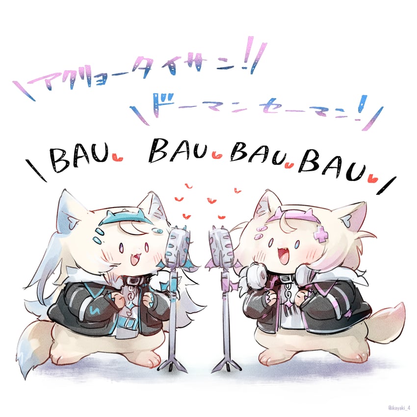 fuwawa abyssgard and mococo abyssgard (hololive and 1 more) drawn by ikayaki_(ikayaki4)