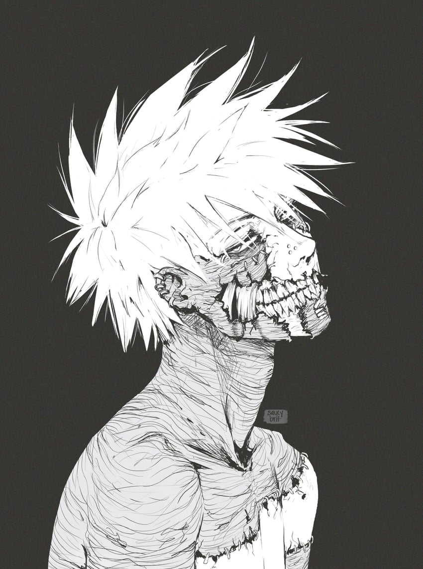 dabi and todoroki touya (boku no hero academia) drawn by saucybrtt