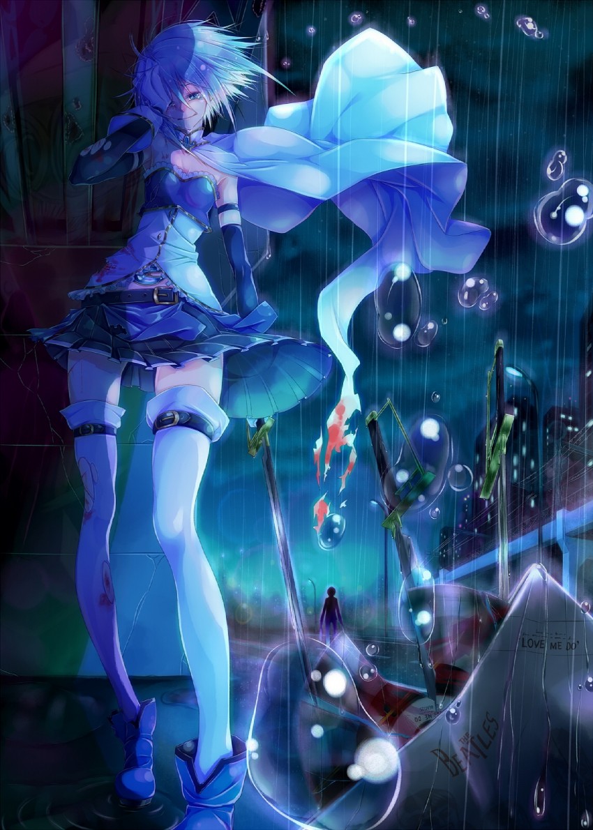 miki sayaka (mahou shoujo madoka magica and 2 more) drawn by jojotaro