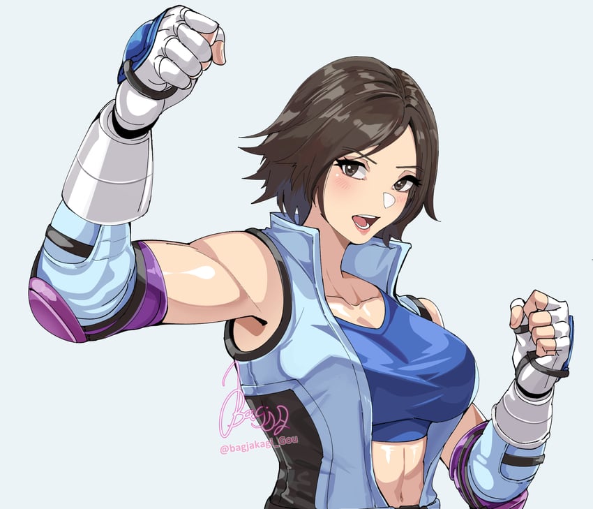 kazama asuka (tekken and 1 more) drawn by bagjakagi_gou