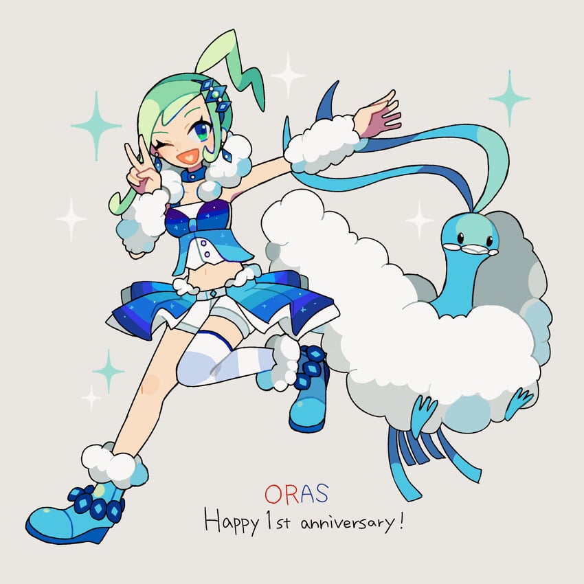 altaria and lisia (pokemon and 1 more) drawn by htn_nm