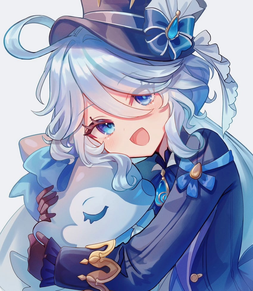 furina and surintendante chevalmarin (genshin impact) drawn by tikoo_616