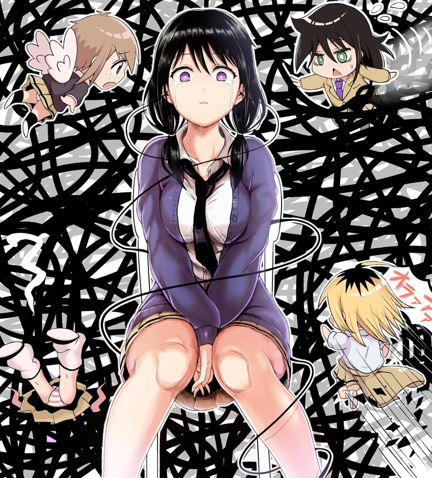 kuroki tomoko, tamura yuri, nemoto hina, yoshida masaki, and tanaka mako (watashi ga motenai no wa dou kangaetemo omaera ga warui!) drawn by tomato_cyuki