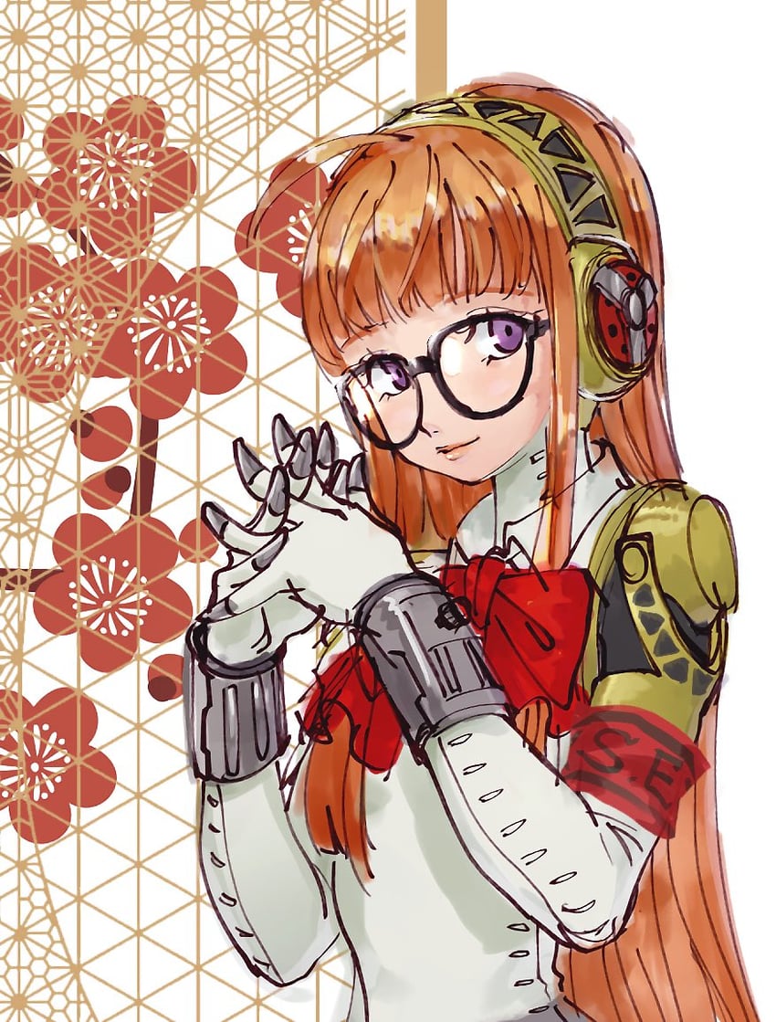 aigis and sakura futaba (persona and 2 more) drawn by poechan_chan