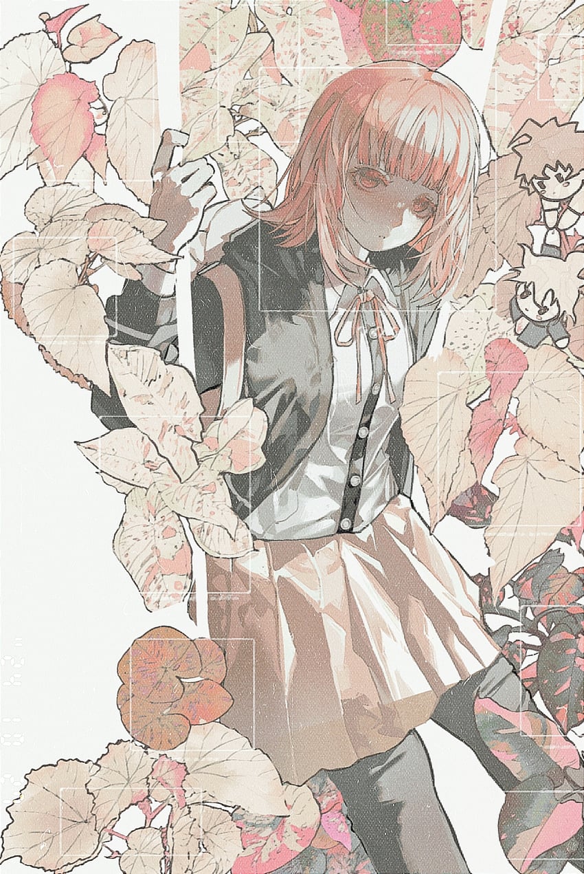 nanami chiaki, komaeda nagito, and hinata hajime (danganronpa and 1 more) drawn by ku_(covin_tan)