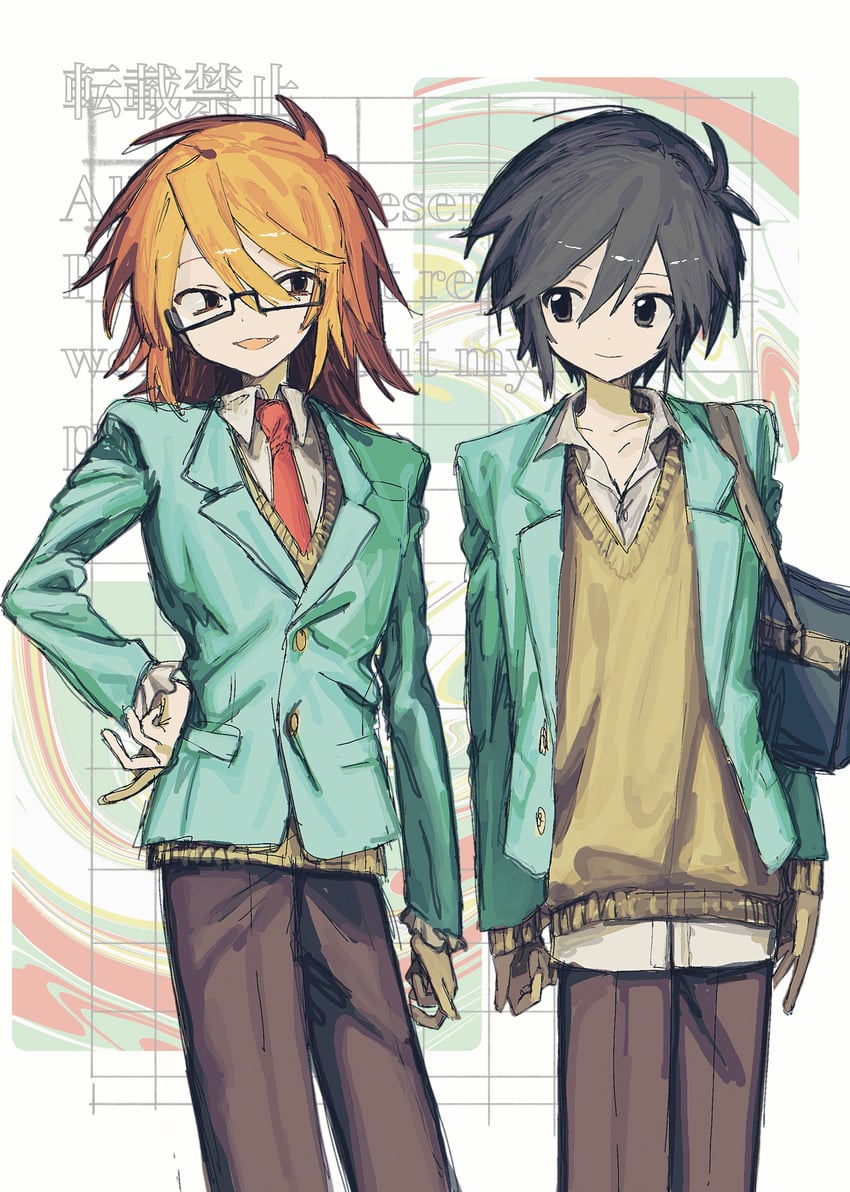 randal ivory and tsukada satoru (randal's friends) drawn by komiroku