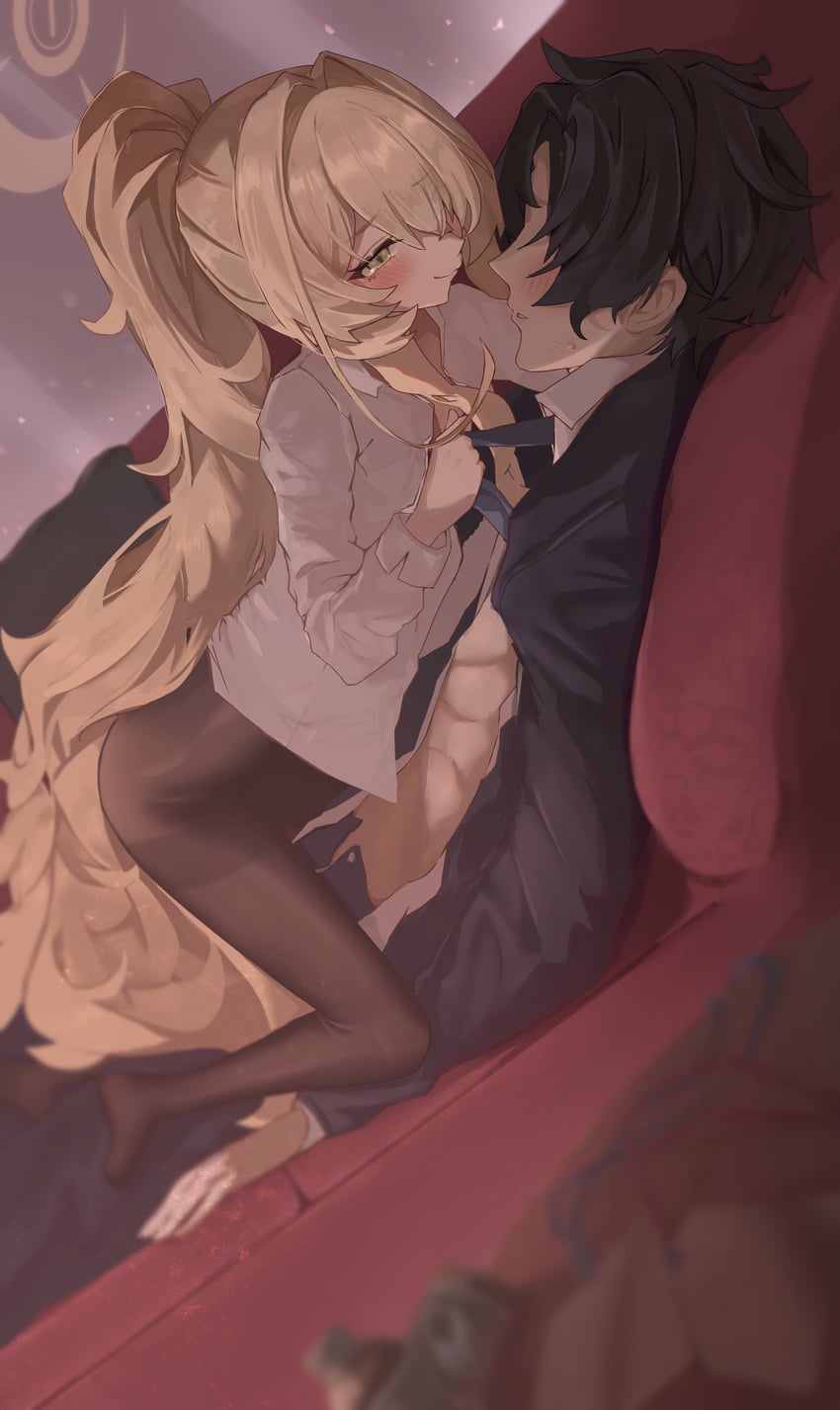 sensei and professor niyaniya (blue archive) drawn by nekoplanetouo