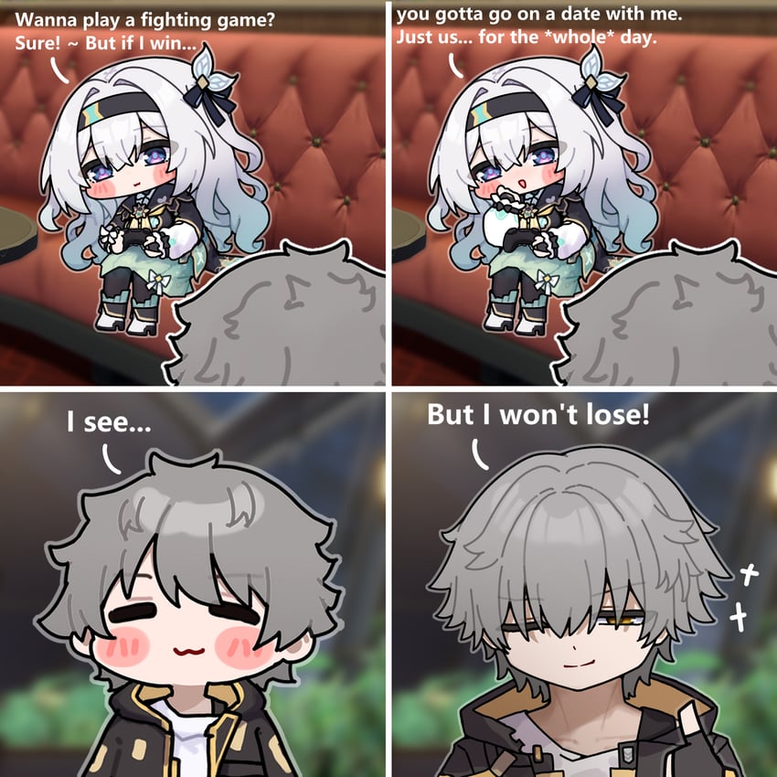 trailblazer, firefly, and caelus (honkai and 1 more) drawn by ldd.ek