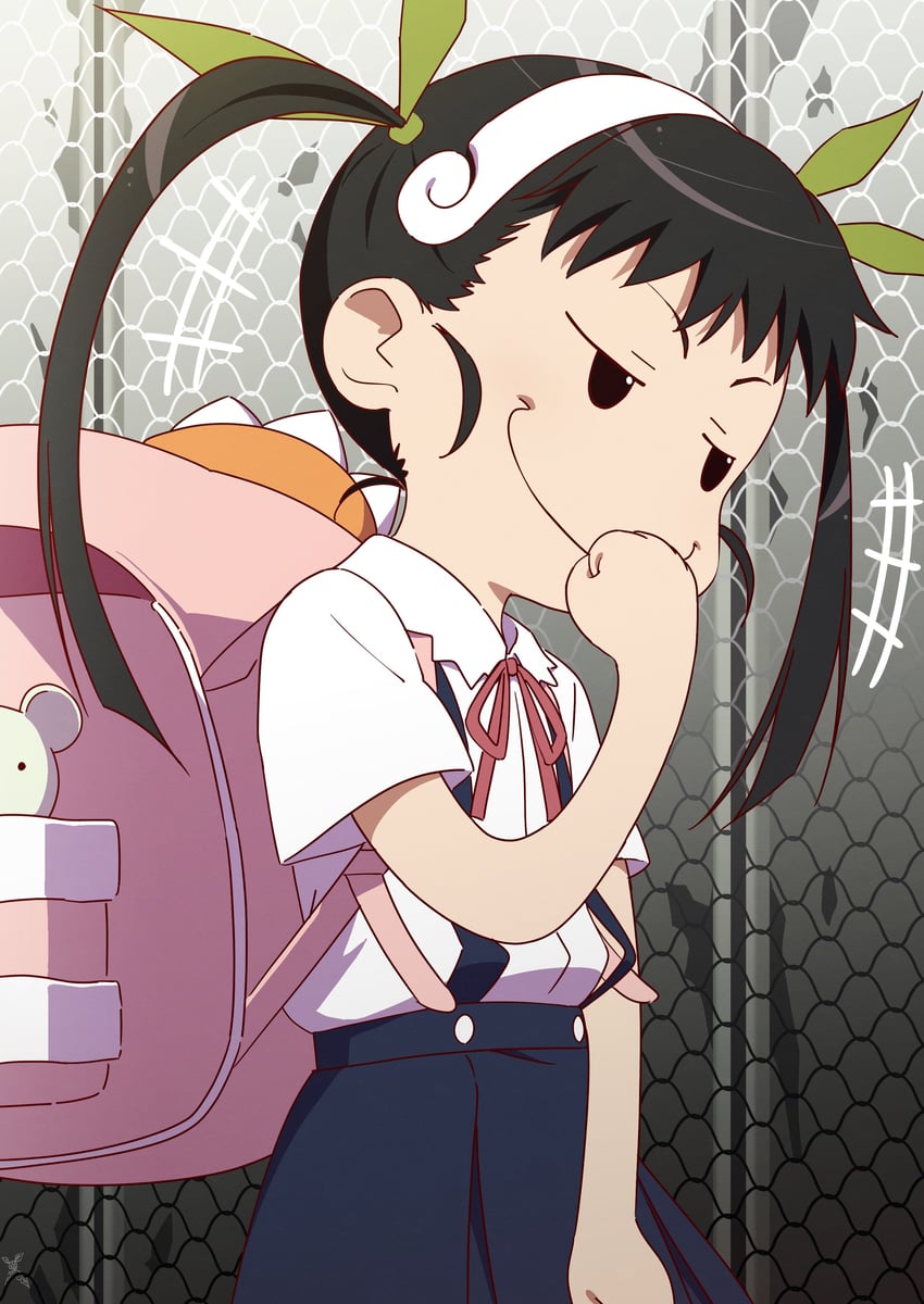 hachikuji mayoi (monogatari and 1 more) drawn by makicha_(sasurainopink)