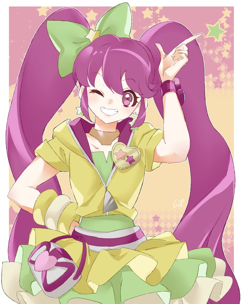 aino megumi and cure lovely (precure and 1 more) drawn by shipu_(gassyumaron)