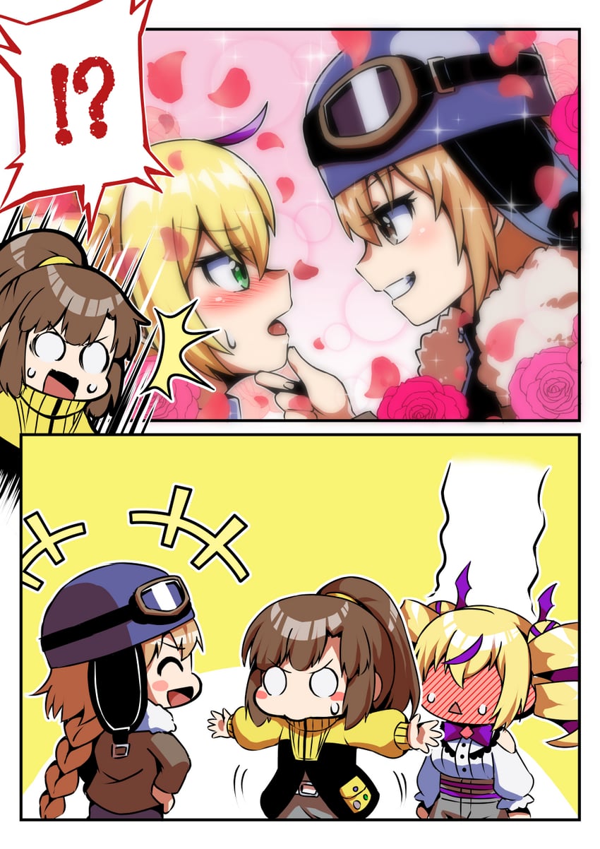 violet inboots, kinosaki arisa, and kinosaki mirai (digimon and 2 more) drawn by diti_(selecta)