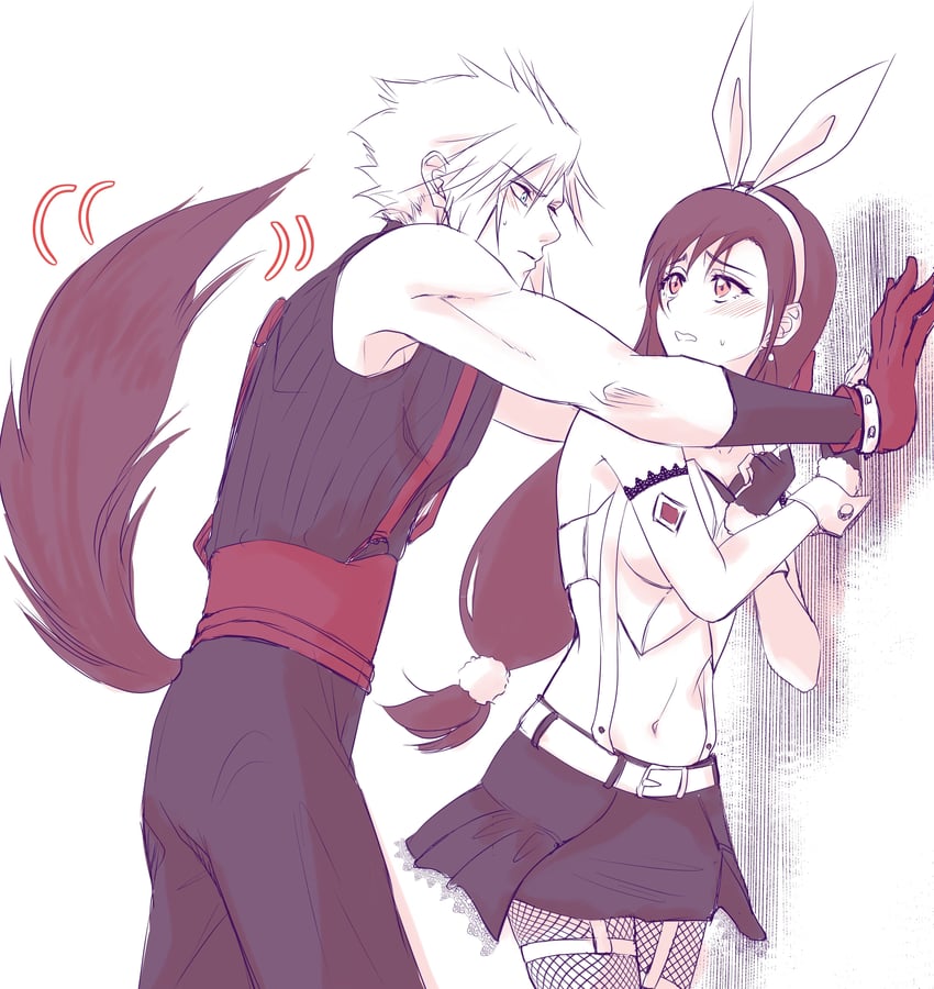tifa lockhart and cloud strife (final fantasy and 3 more) drawn by rain1217love