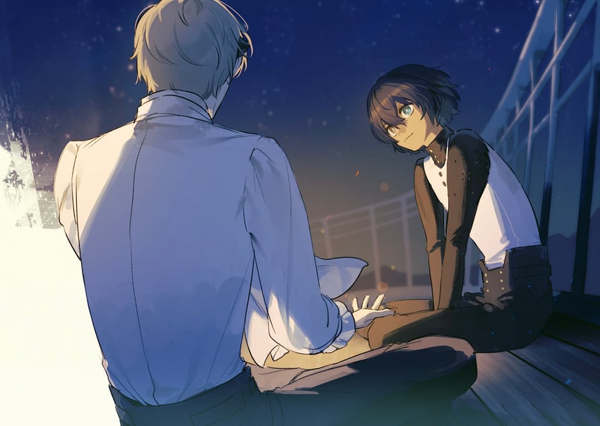 protagonist and strohl (metaphor: refantazio) drawn by abi_07km