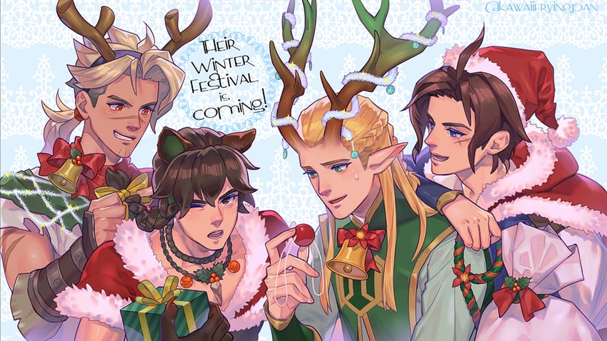 sinbad, valen, soren, and eironn (afk and 1 more) drawn by hideono6