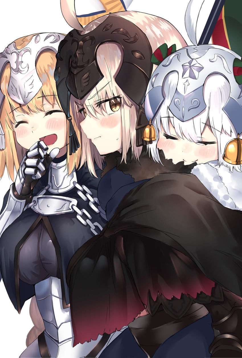 jeanne d'arc, jeanne d'arc alter, and jeanne d'arc alter santa lily (fate and 2 more) drawn by ranf