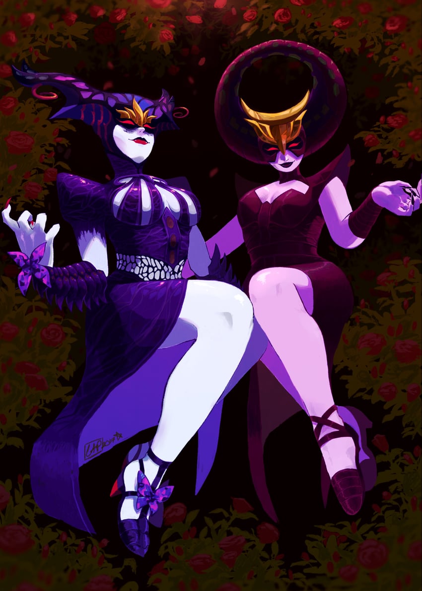 madama butterfly and madama styx (bayonetta) drawn by capshino