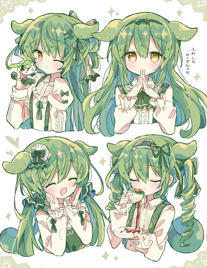 zundamon and ojou-sama zundamon (voiceroid and 2 more) drawn by futaba969649