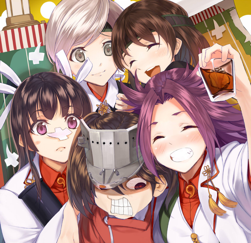 ryuujou, jun'you, chitose, chiyoda, and hiyou (kantai collection) drawn by kabocha_(monkey4)