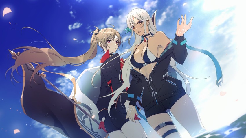 jean bart and massachusetts (azur lane) drawn by amazuki_jou