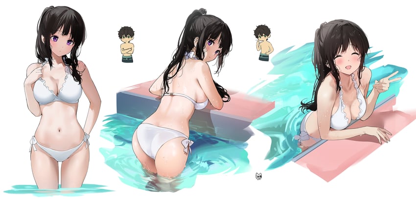 chitanda eru and oreki houtarou (hyouka) drawn by mery_(yangmalgage)