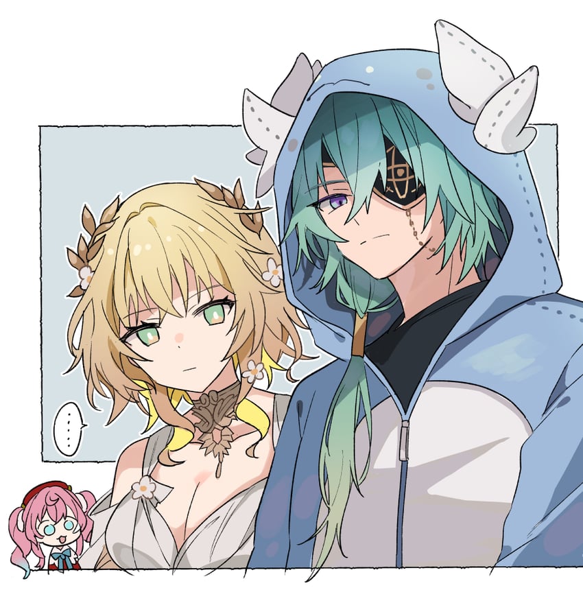 aglaea, anaxa, and hyacine (honkai and 1 more) drawn by satorigame