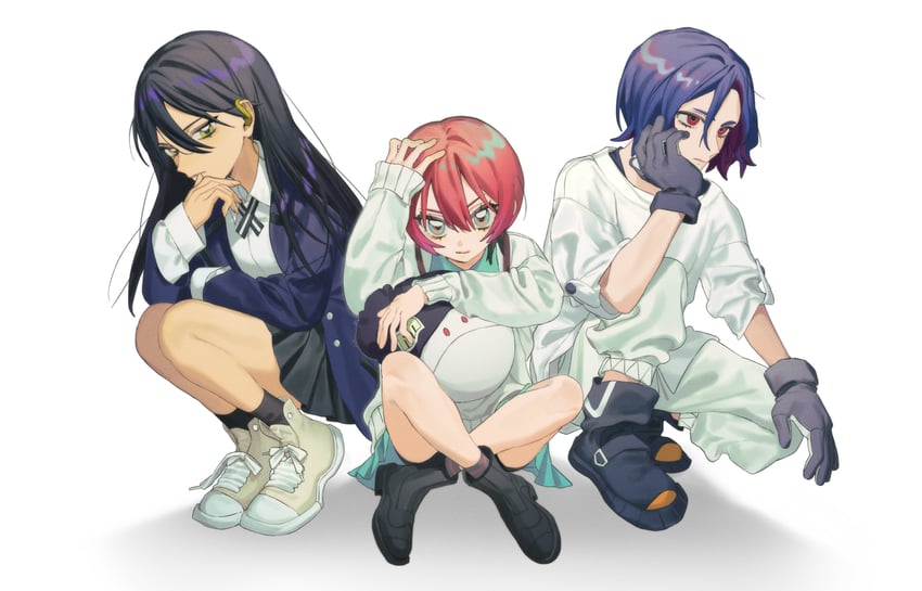 amate yuzuriha, haro, shuji ito, and nyaan (gundam and 1 more) drawn by oz_0w0