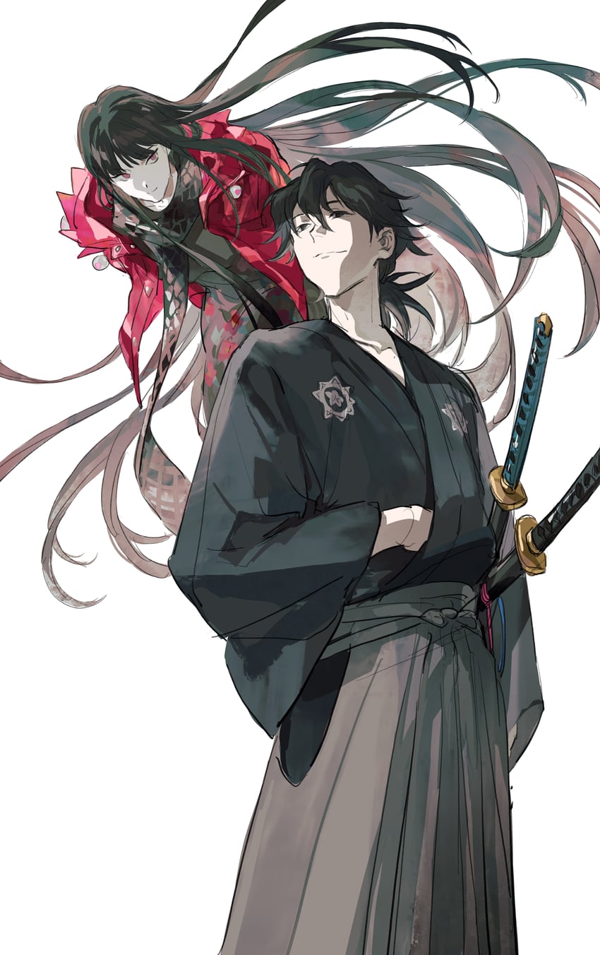 oryou and sakamoto ryouma (fate and 1 more) drawn by mimulishizi