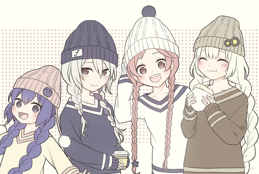 kizuna akari, otomachi una, flower, and sf-a2 miki (vocaloid) drawn by skc