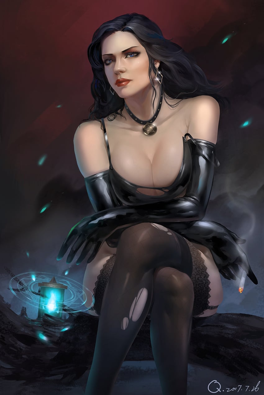yennefer of vengerberg (the witcher and 1 more) drawn by daveqin
