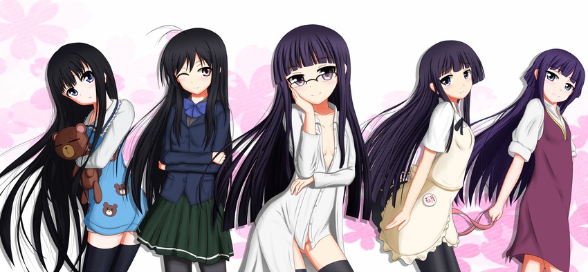yamada aoi, kuroyukihime, shirakiin ririchiyo, shionji yuuko, yurin leciel, and 1 more (gundam and 5 more) drawn by tom-ani