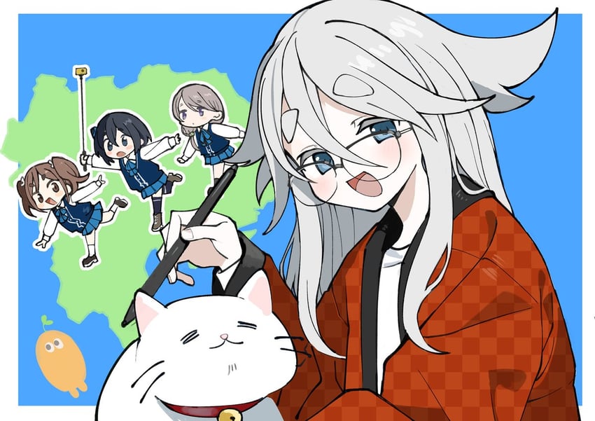 kiriyama an, shikishima sakurako, amamiya satsuki, taishou, and akiyama haruno (mono) drawn by kokaki_mumose