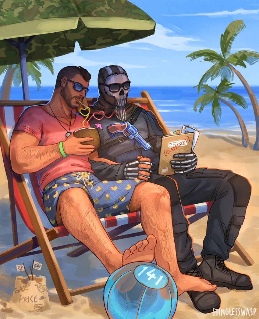 ghost and soap (call of duty and 1 more) drawn by stinglesswasp
