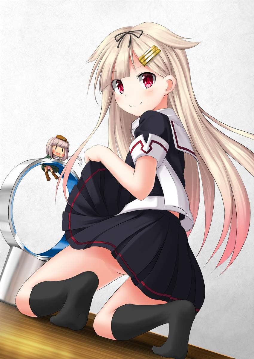 yuudachi, yuudachi kai ni, fairy, and tenzan (kantai collection) drawn by basa_rutan