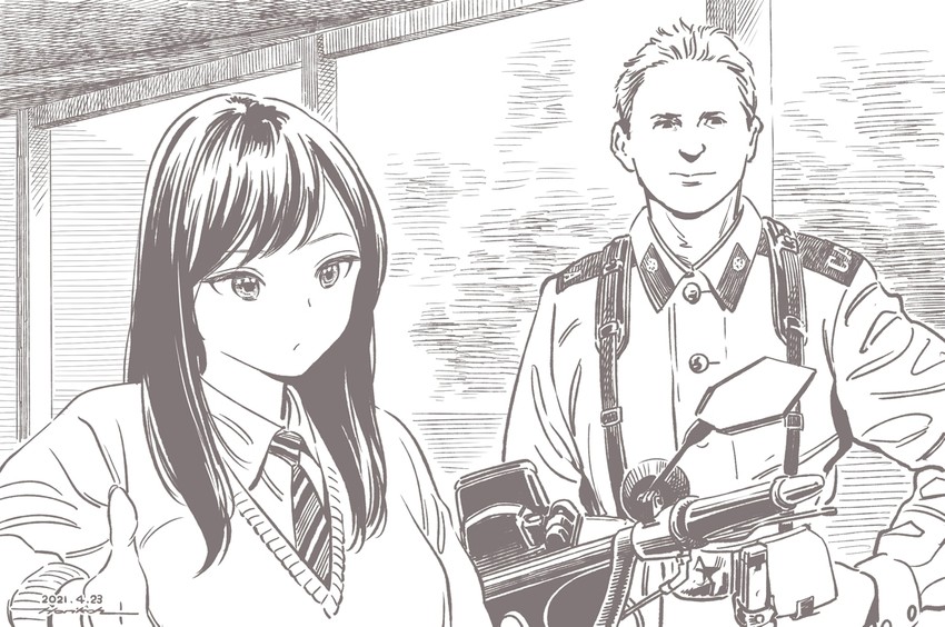 reiko (real life and 1 more) drawn by horikou