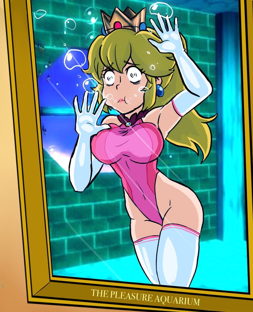 princess peach (mario and 1 more) drawn by darkenrok