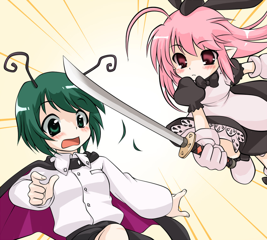 wriggle nightbug and hoihoi-san (touhou and 1 more) drawn by kotomi_(happy_colors)