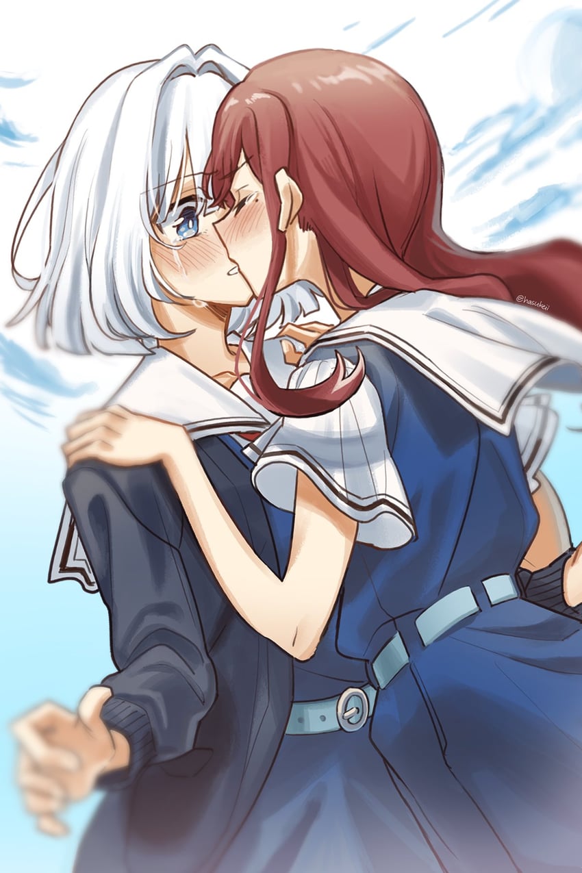hoshikawa shizuku and asaka kaori (kimi to tsuzuru utakata) drawn by kei_(hasukeii)