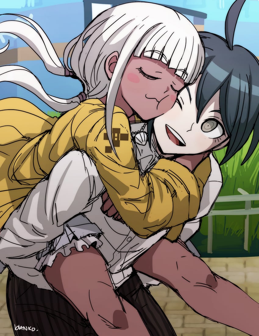 saihara shuichi and yonaga angie (danganronpa and 1 more) drawn by blanko!