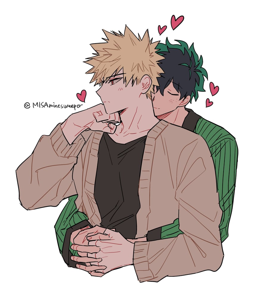 midoriya izuku and bakugou katsuki (boku no hero academia) drawn by misa_(jjin_miryeon)