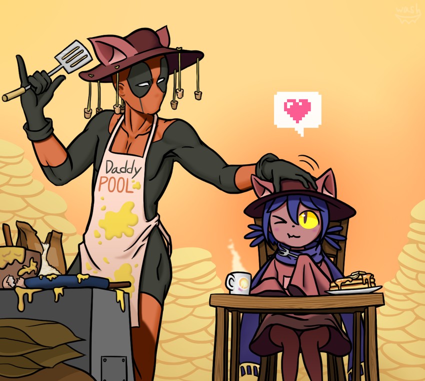 deadpool and niko (marvel and 2 more) drawn by wash_(ccsjsh373)