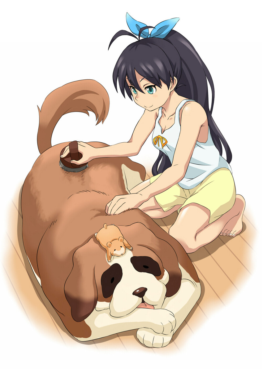 ganaha hibiki, hamuzou, and inumi (idolmaster) drawn by go-gyan-sun
