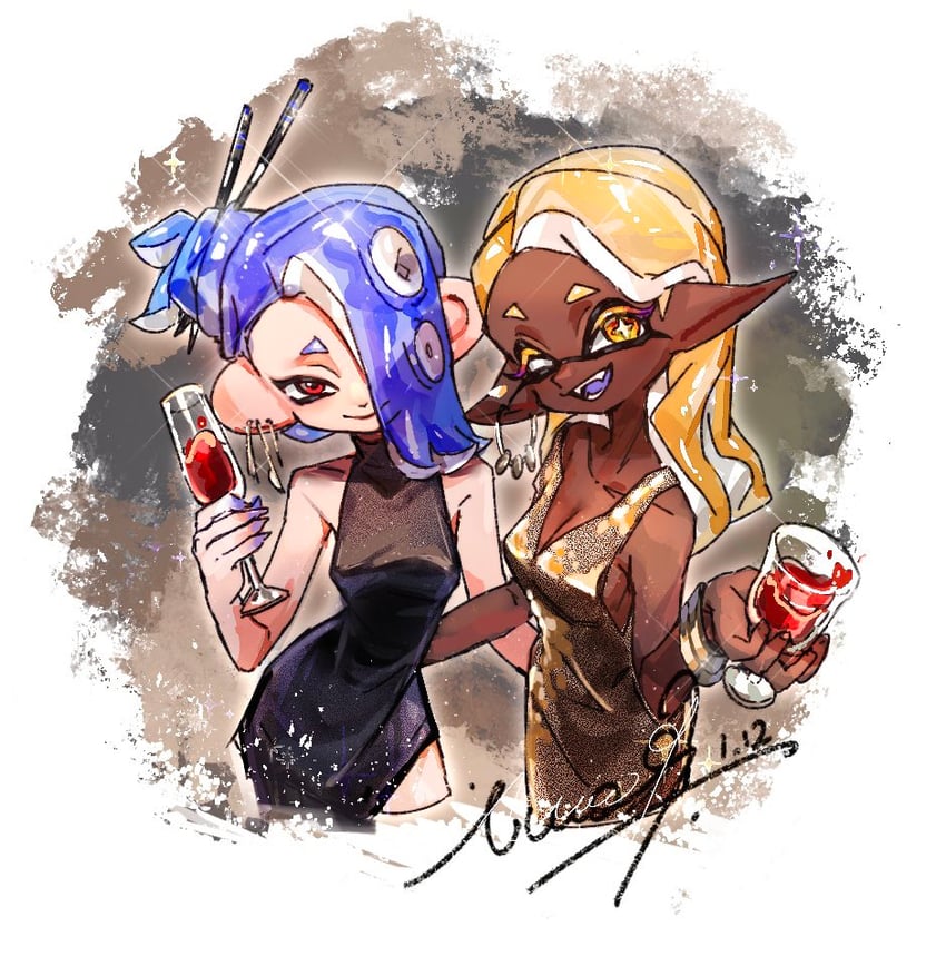 shiver and frye (splatoon and 1 more) drawn by gucandiyi52092