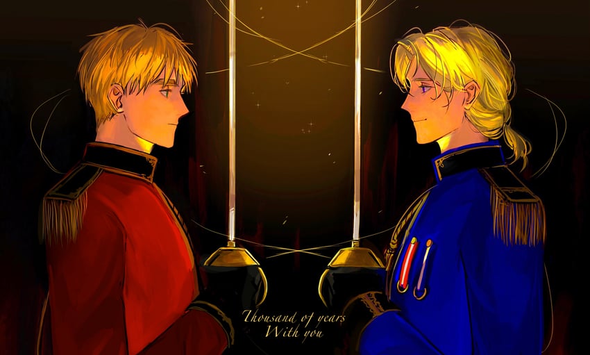 united kingdom and france (axis powers hetalia) drawn by wanlaijuji132