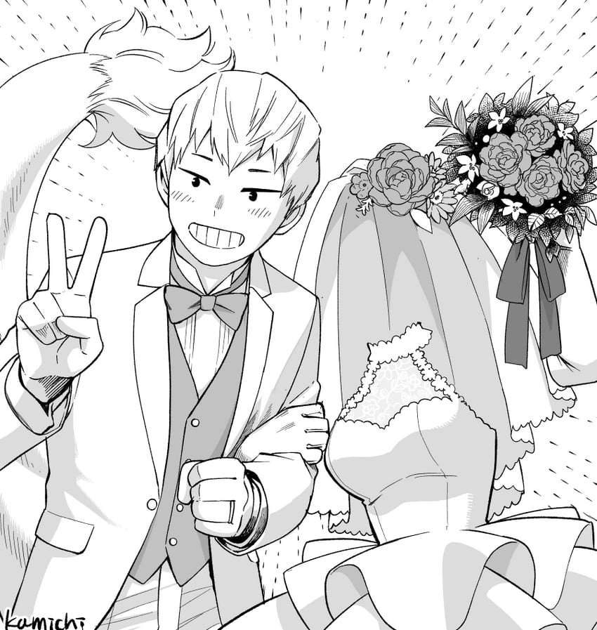 hagakure toru and ojiro mashirao (boku no hero academia) drawn by kamichi_ka