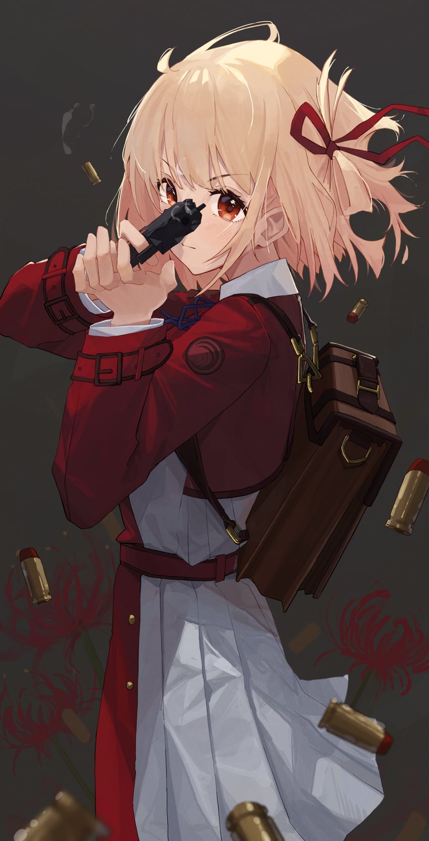 nishikigi chisato (lycoris recoil) drawn by ningen_gokko