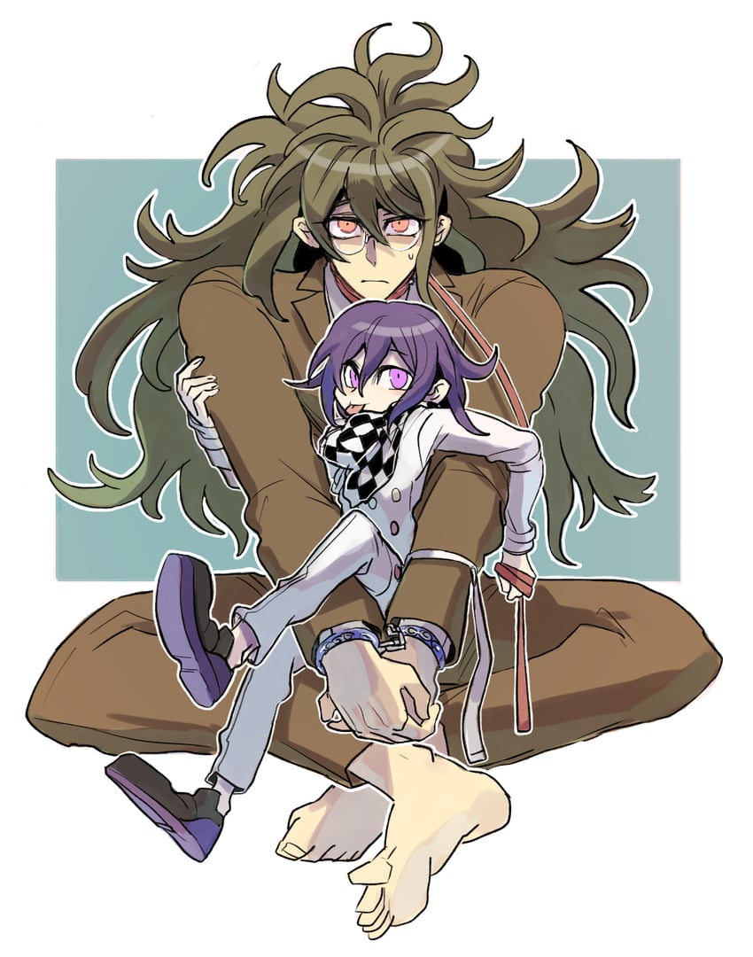 oma kokichi and gokuhara gonta (danganronpa and 1 more) drawn by kumakoro_(tetsupag)