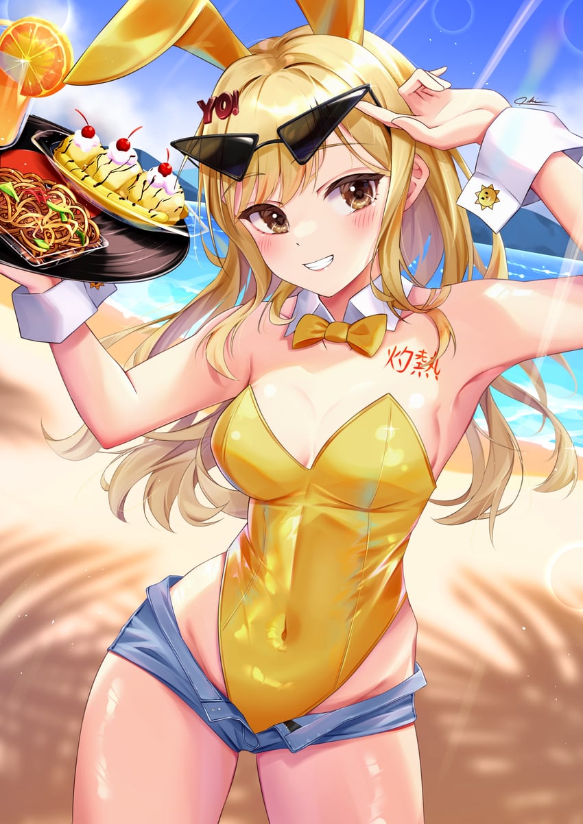 shakunetsu beach side bunny (bemani and 2 more) drawn by oukei