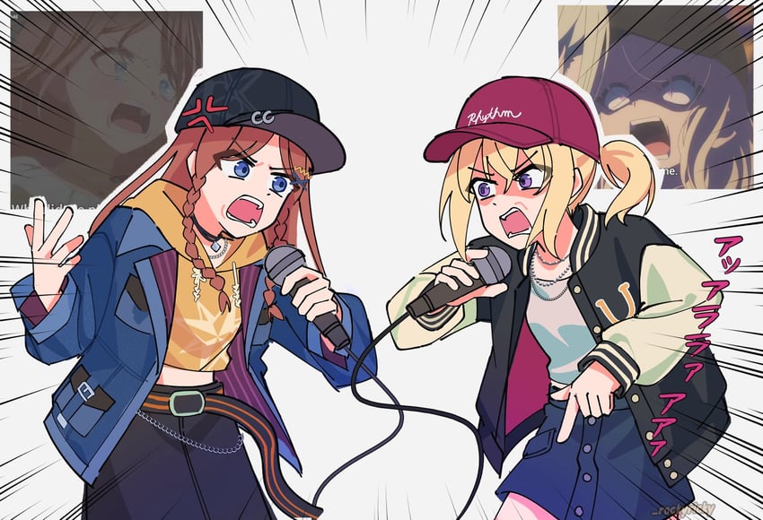 nagasaki soyo and misumi uika (bang dream! and 1 more) drawn by rocky_(rockyricky)