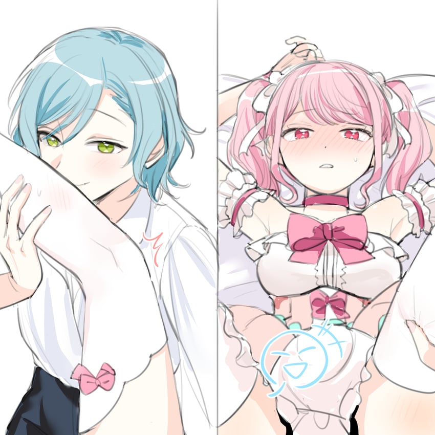 hikawa hina and maruyama aya (bang dream!) drawn by chieh