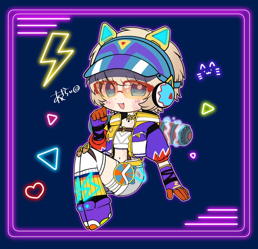 wattson and thunder kitty wattson (apex legends) drawn by akirai_(akry555)